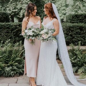 BHLDN Cali Satin Cowl-Neck Bridesmaid Dress